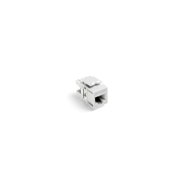 Leviton 1-Port Mod Jack 110 8W8P Utp, T568A/B Cat6 Quickport, Extreme 6+ White 61110-RW6 - main